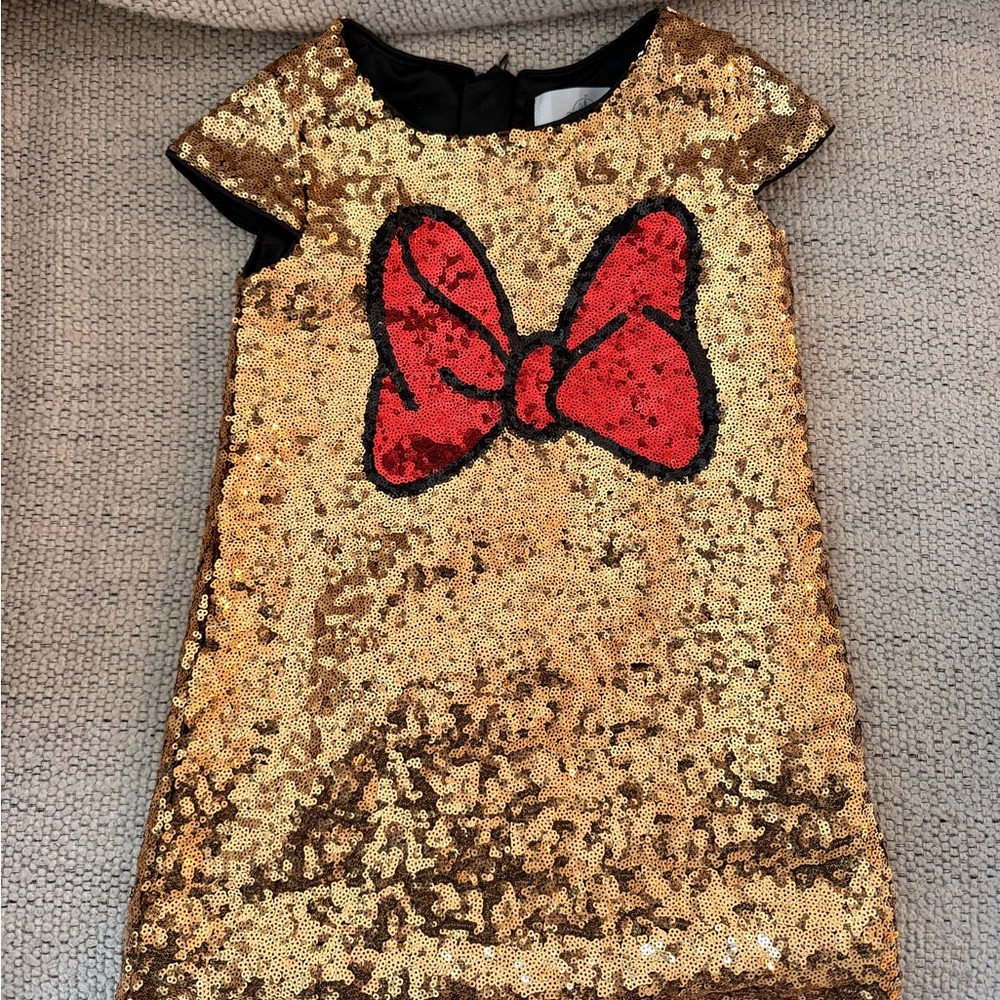 Disney Minnie Bow Dress - GOLD 4T